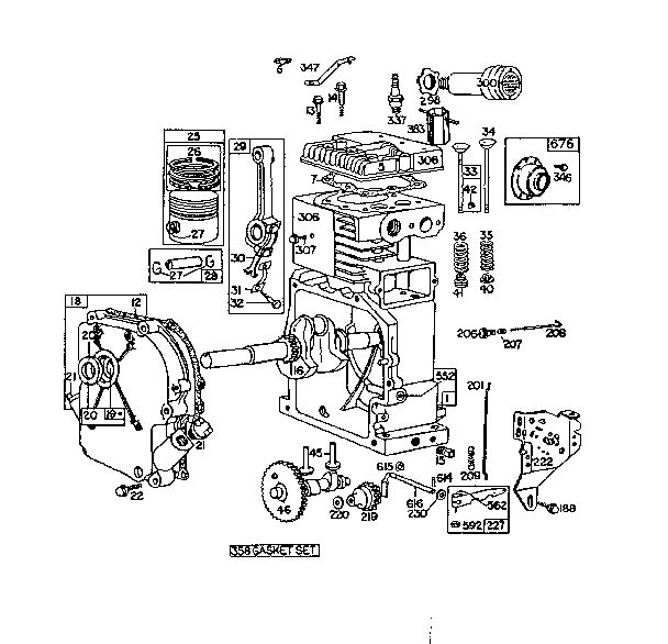 Replacement Parts Diagram and Parts List for 190400-190499 2650-01 Briggs and Stratton Engine